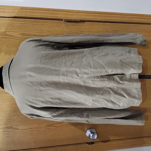 Eileen fisher green brown 2 button linen blazer - Picture 4 of 8